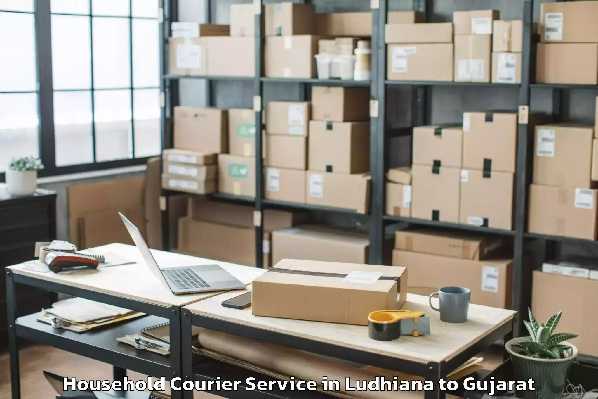 Expert Ludhiana to Khambhalia Household Courier